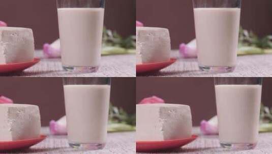 牛奶豆浆蛋白质高清在线视频素材下载