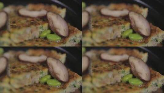 砂锅海鲜饼高清在线视频素材下载