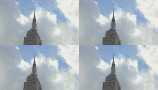 航拍帝国大厦的顶端高清在线视频素材下载
