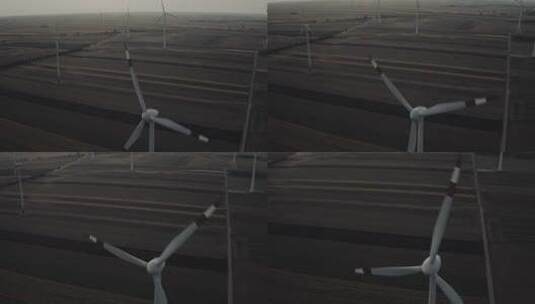 在旋转的风力涡轮机高清在线视频素材下载
