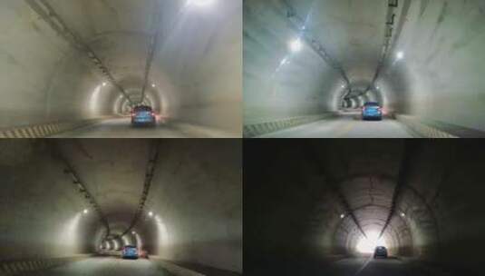 汽车 穿越隧道  大山 隧道高清在线视频素材下载