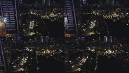 航拍贵州贵阳南明区城市夜景高清在线视频素材下载