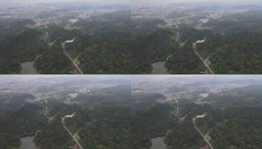 航拍丘陵山川森林绿色植物高清在线视频素材下载