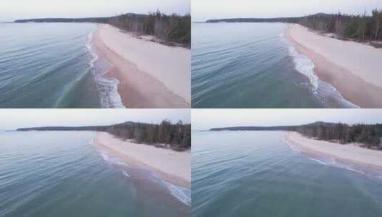 沙滩海浪海岛后飞高清在线视频素材下载