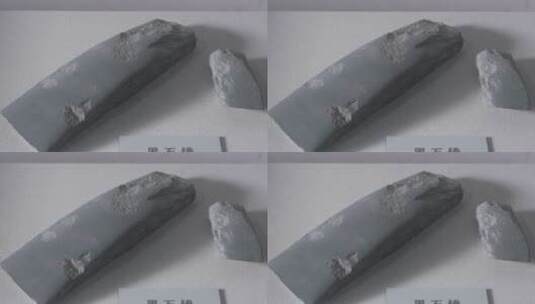 博物馆里的古人类石器工具LOG视频素材高清在线视频素材下载