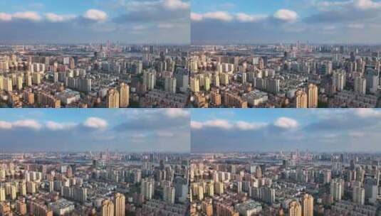 上海杨浦区鸟瞰高清在线视频素材下载