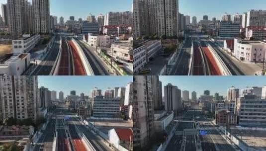 上海杨浦区江浦路隧道入口高清在线视频素材下载