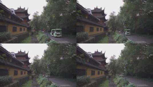 杭州飞来峰三天竺法镜寺建筑高清在线视频素材下载