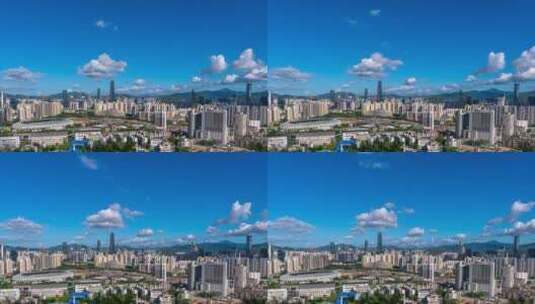 8K深圳罗湖建筑地标蓝天白云延时1高清在线视频素材下载