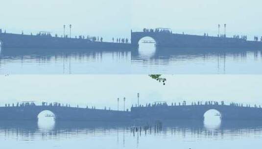 杭州西湖风景区白堤风景高清在线视频素材下载