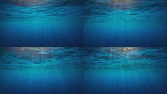 浪漫唯美水底光线散射水面之下合成动画22高清在线视频素材下载