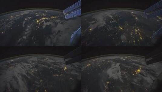 从国际空间站用云对地球的延时高清在线视频素材下载