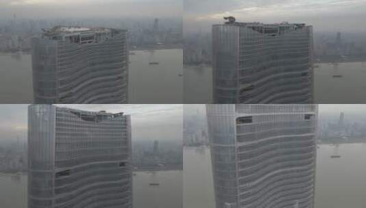 log摩天高楼大厦城市景观航拍高清在线视频素材下载
