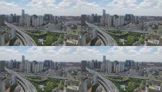上海虹口区四川北路全景4K航拍高清在线视频素材下载