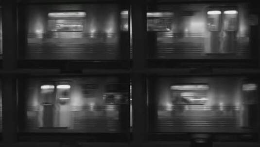 正在驶过地铁车站的地铁高清在线视频素材下载