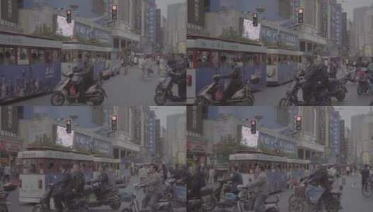 【空镜】4K上海南京路-车流行人-log原片高清在线视频素材下载