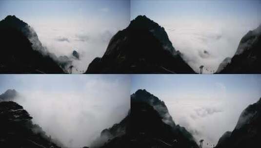 安徽黄山云海延时摄影素材高清在线视频素材下载