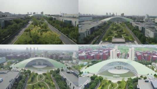 济南市高新区药谷产业园产业基地4K高清在线视频素材下载