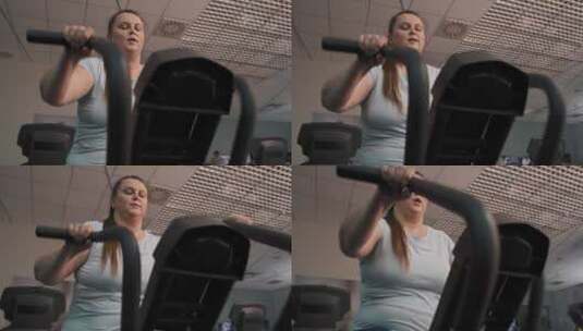 减肥锻炼的女人高清在线视频素材下载