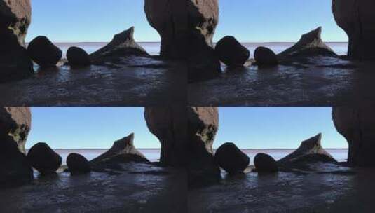 海边岩石景观高清在线视频素材下载