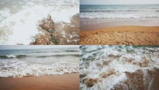 多镜头大海海浪沙滩4K实拍高清在线视频素材下载