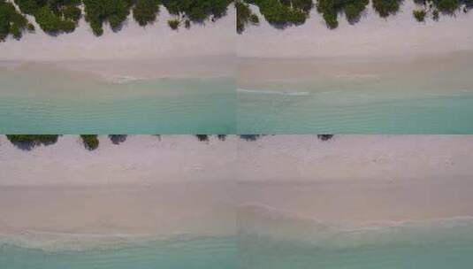 航拍清澈的沙滩高清在线视频素材下载