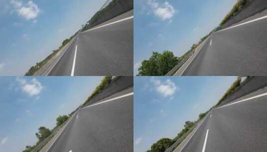 汽车行驶在高速公路第一视角高清在线视频素材下载