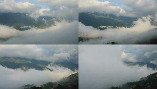 云雾缭绕的山谷高清在线视频素材下载