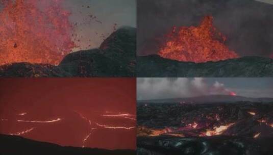 火山喷发地壳变化高清在线视频素材下载
