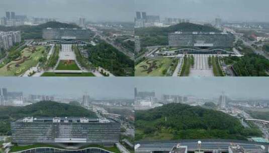 城市发展视频深圳光明区人民政府大楼高清在线视频素材下载