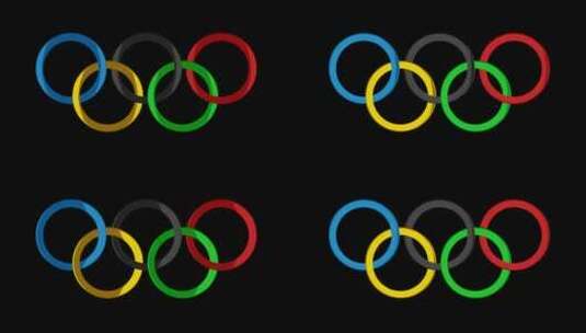 透明通道奥运五环动态背景高清在线视频素材下载