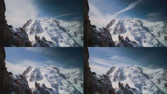 航拍美丽的雪山高清在线视频素材下载