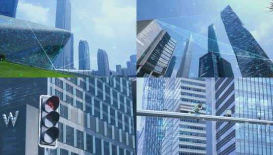 智慧城市 高楼大厦 科技城市高清在线视频素材下载