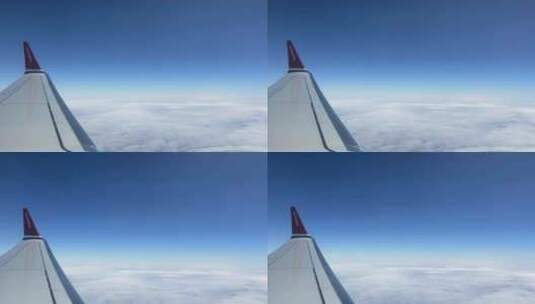 飞机上俯瞰云海高清在线视频素材下载