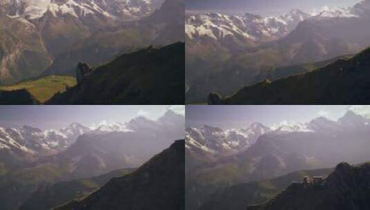 美丽的瑞士阿尔卑斯山的上升多莉照片高清在线视频素材下载