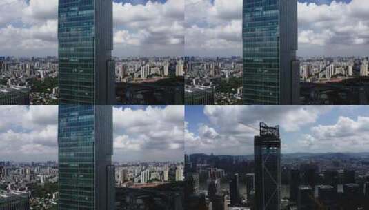 4k航拍 广州琶洲 高楼 高级办公楼高清在线视频素材下载