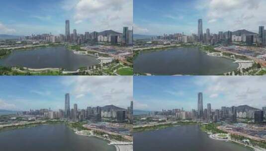 深圳湾人才公园，南山区城市风光高清在线视频素材下载