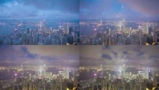 繁华的香港延时摄影高清在线视频素材下载