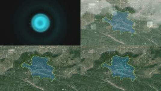 洛南县-地图高清在线视频素材下载