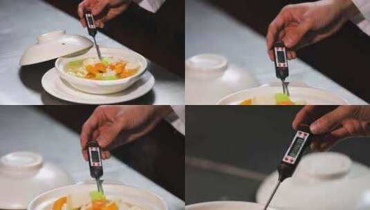 菜品测温温度测量高清在线视频素材下载