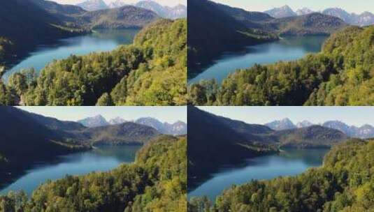 山脉中的唯美湖泊高清在线视频素材下载