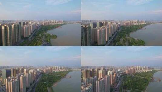 河南洛阳城市风光建筑航拍高清在线视频素材下载
