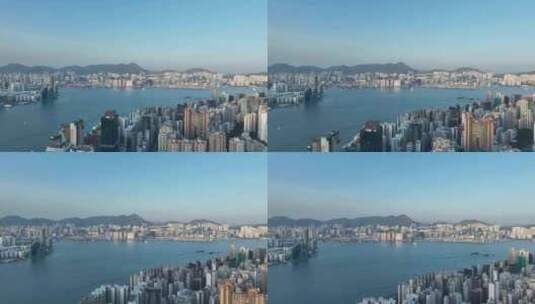 香港北角航拍香港东部海岸线城市建筑风光高清在线视频素材下载