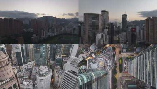 香港铜锣湾写字楼航拍高清在线视频素材下载