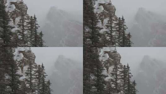 贺兰山金顶雪景视频 (3)高清在线视频素材下载