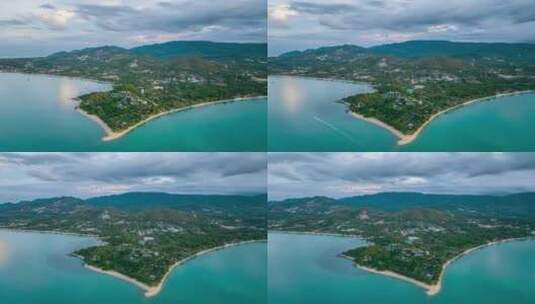 泰国苏梅岛波普海滩延时海滨自然风光高清在线视频素材下载