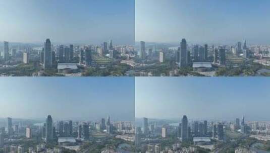 惠州会展中心航拍惠州江北cbd城市中心高清在线视频素材下载