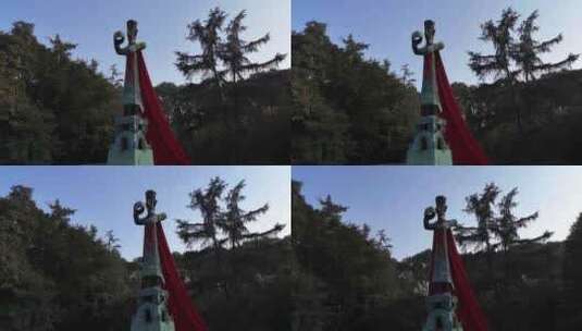 4k航拍四川广汉三星堆博物馆青铜大立人高清在线视频素材下载