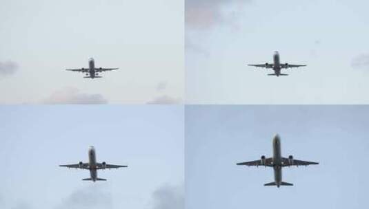 飞机起飞俯拍特写高清在线视频素材下载