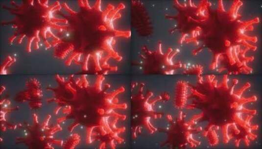 病毒细胞动画高清在线视频素材下载